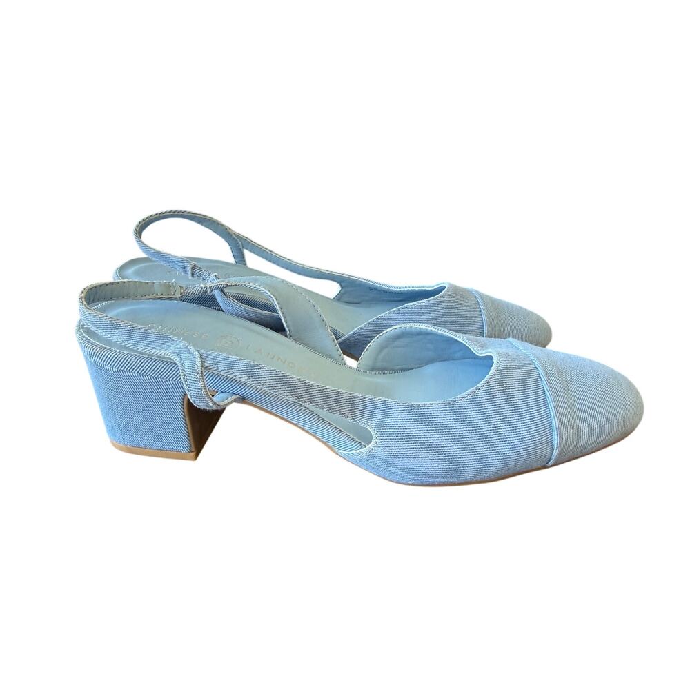 Chinese Laundry Women's Blue Rozie Denim Slingback Pumps Size 8.5M - Picture 5 of 11